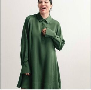 Darling Forrest Green Shirt Dress